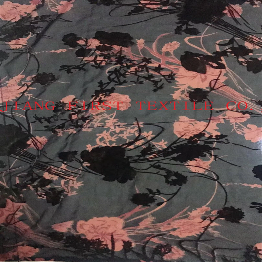 Hot Sales Customized Production Fast Delivery Competitive Price Ready Sample Silk Velvet Fabric Velvet Velour Burn out Fabric