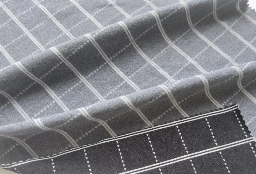 100d/144f Polyester+30d Spandex DTY 2 Side Brush Printed Velvet Fabric