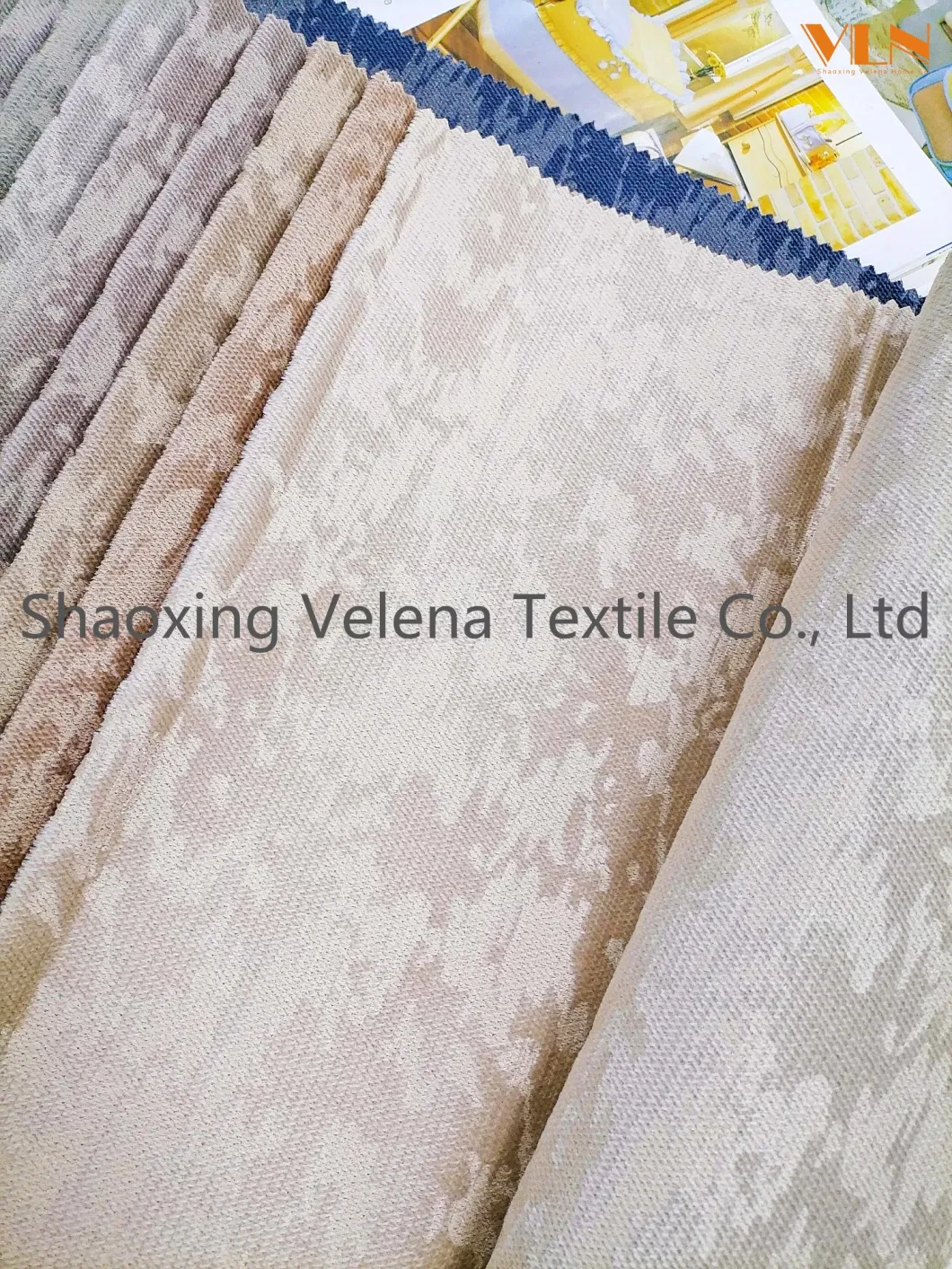 Hot Sale 100% Polyester Jaguar Twill Velvet Dyeing with Foil Upholstery Furniture Home Textile Sofa Fabric