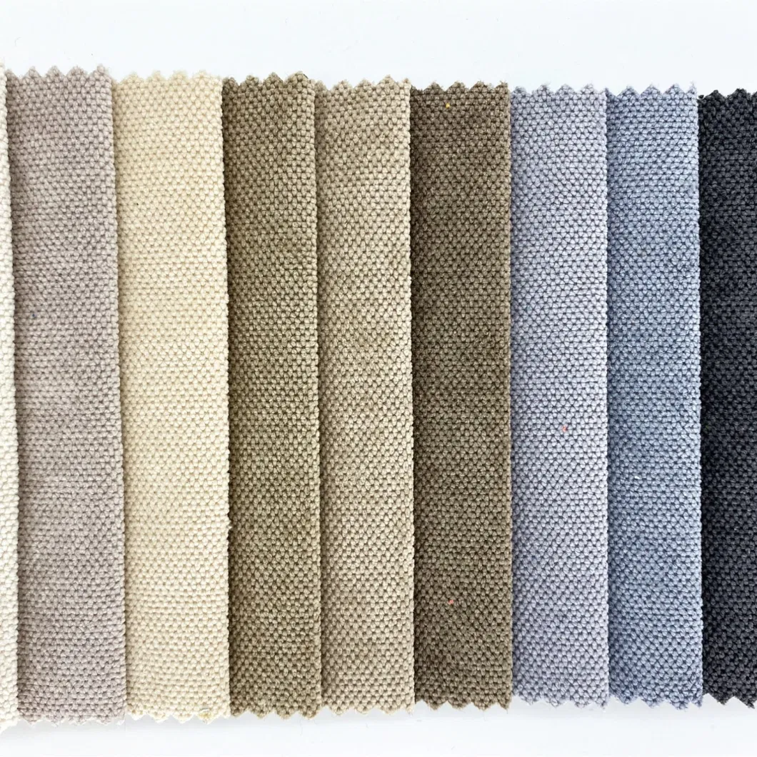 Stock Hotsale Dobby Plain Brushed Folcked Polyester Fabric for Furniture Sofa