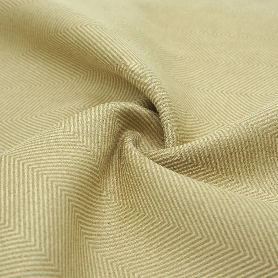 Bronzing Polyester Spandex Knitting Suede Fabric with Herringbone Style