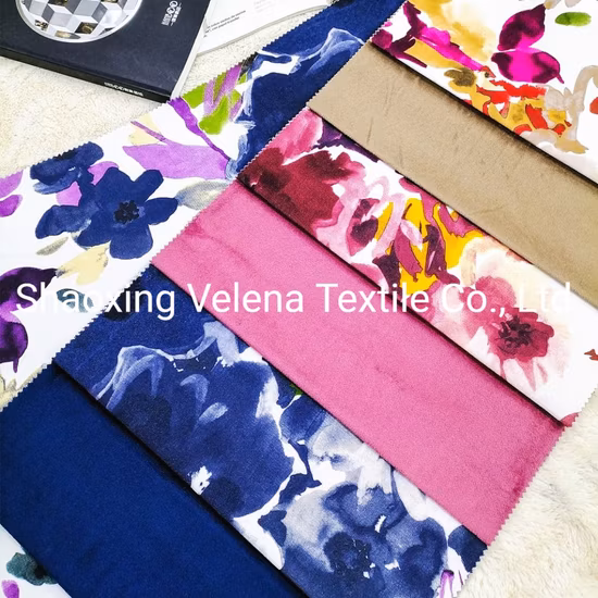 Polyester Holland Jaguar Velvet Fabric New Design Printing Upholstery Sofa Fabric