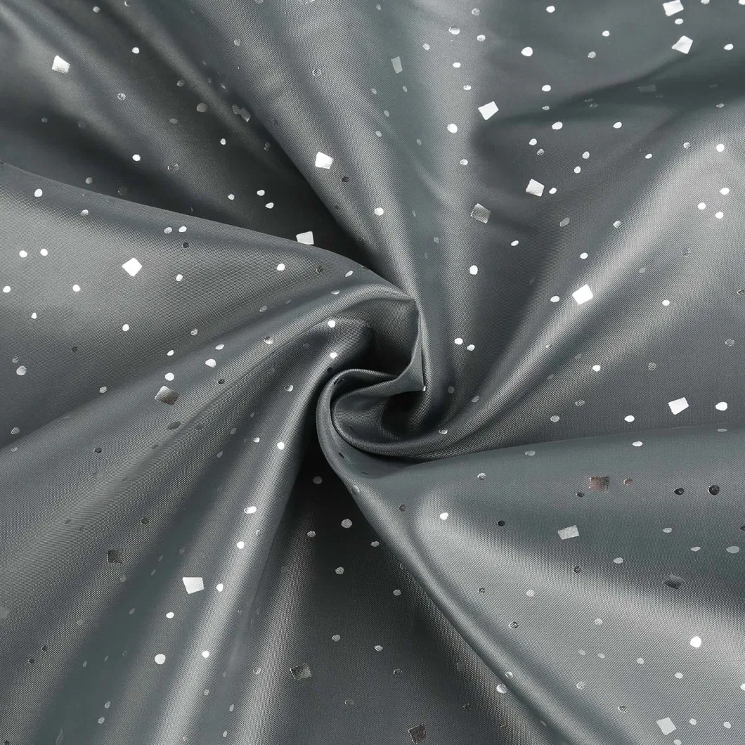 Shiny Waterproof Foil Printing Fabric for Jacket/Coat/Dress