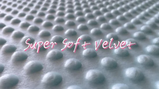 Kingcason Polyester ODM/OEM Custom Design Super Soft Minky DOT Velvet Fabric for Baby Blankets