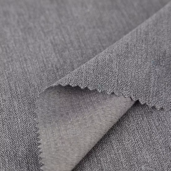 100% Polyester Printed Flame Retardant Fireproof Durable Blackout Imitation Premium Linen Look Upholstery Fabric Solid Color Living Room Curtain Fabric