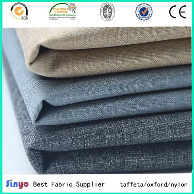 Popular Sold Linen Look Cationic PU Polyester Fabric Color Combinations for Sofa Set